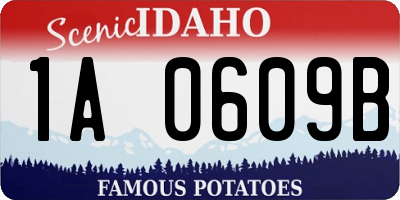 ID license plate 1A0609B
