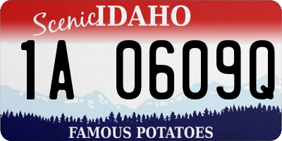ID license plate 1A0609Q