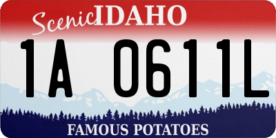 ID license plate 1A0611L