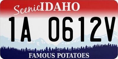 ID license plate 1A0612V