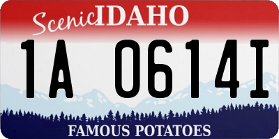 ID license plate 1A0614I