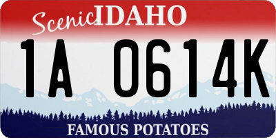 ID license plate 1A0614K