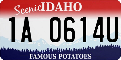 ID license plate 1A0614U