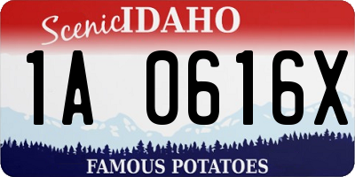 ID license plate 1A0616X