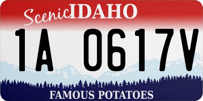 ID license plate 1A0617V