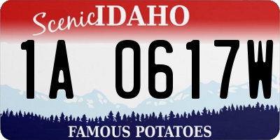 ID license plate 1A0617W