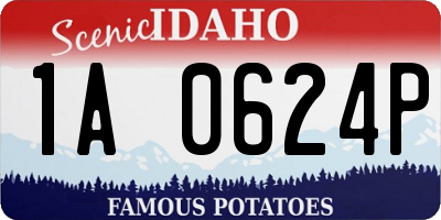ID license plate 1A0624P