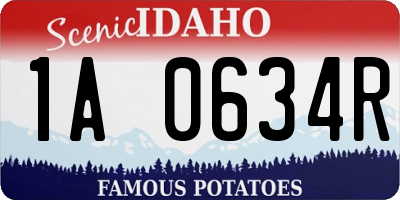 ID license plate 1A0634R