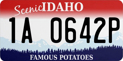 ID license plate 1A0642P