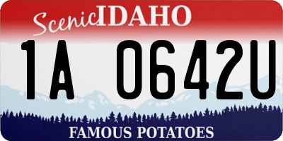ID license plate 1A0642U