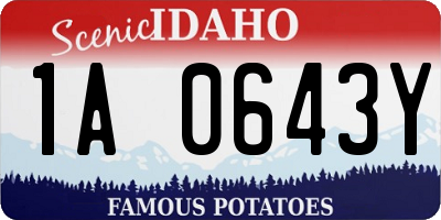 ID license plate 1A0643Y