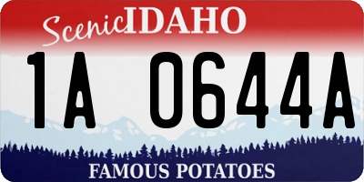 ID license plate 1A0644A