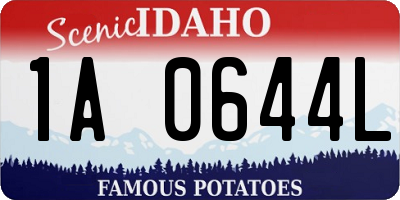 ID license plate 1A0644L