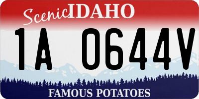 ID license plate 1A0644V