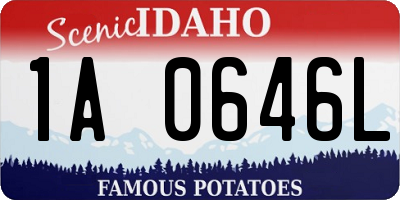 ID license plate 1A0646L