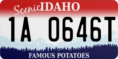 ID license plate 1A0646T