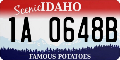 ID license plate 1A0648B