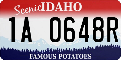 ID license plate 1A0648R