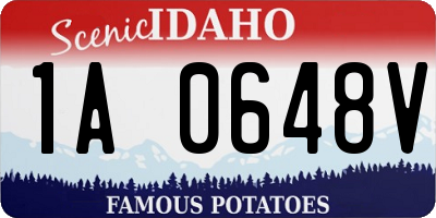 ID license plate 1A0648V