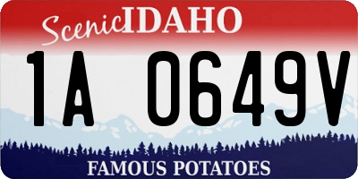 ID license plate 1A0649V