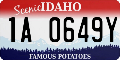 ID license plate 1A0649Y