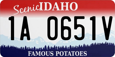 ID license plate 1A0651V