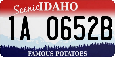ID license plate 1A0652B