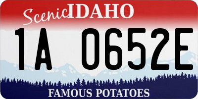 ID license plate 1A0652E