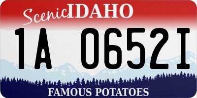 ID license plate 1A0652I