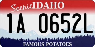 ID license plate 1A0652L