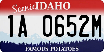 ID license plate 1A0652M