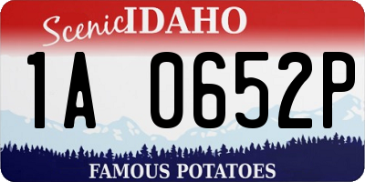 ID license plate 1A0652P