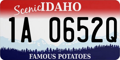 ID license plate 1A0652Q