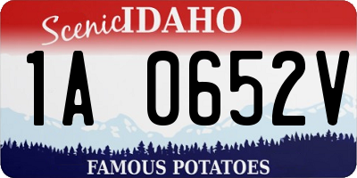 ID license plate 1A0652V