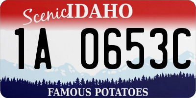 ID license plate 1A0653C