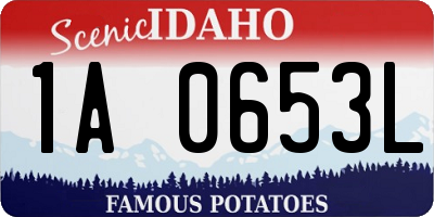 ID license plate 1A0653L