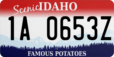 ID license plate 1A0653Z