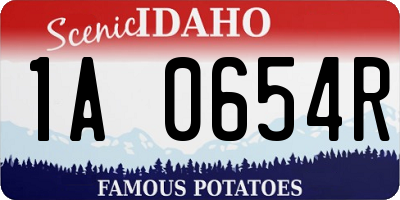 ID license plate 1A0654R