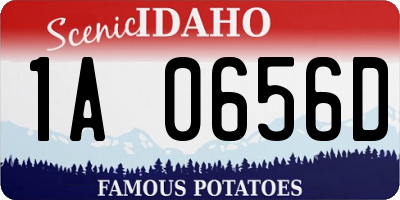 ID license plate 1A0656D