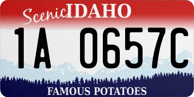 ID license plate 1A0657C