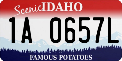 ID license plate 1A0657L
