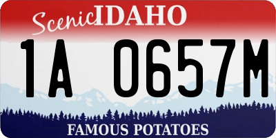 ID license plate 1A0657M