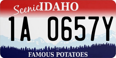 ID license plate 1A0657Y