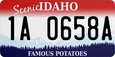 ID license plate 1A0658A