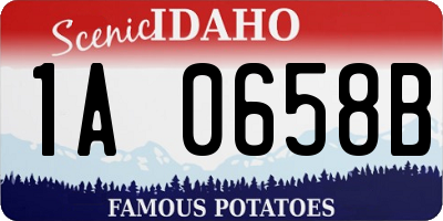 ID license plate 1A0658B
