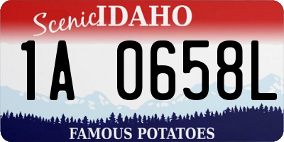 ID license plate 1A0658L
