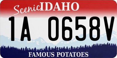 ID license plate 1A0658V