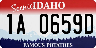ID license plate 1A0659D