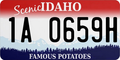ID license plate 1A0659H