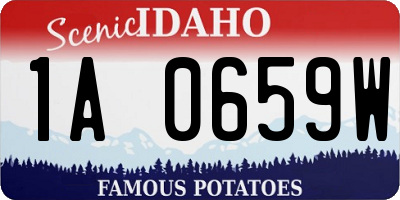 ID license plate 1A0659W